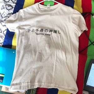 Spirited away kanji t shirt